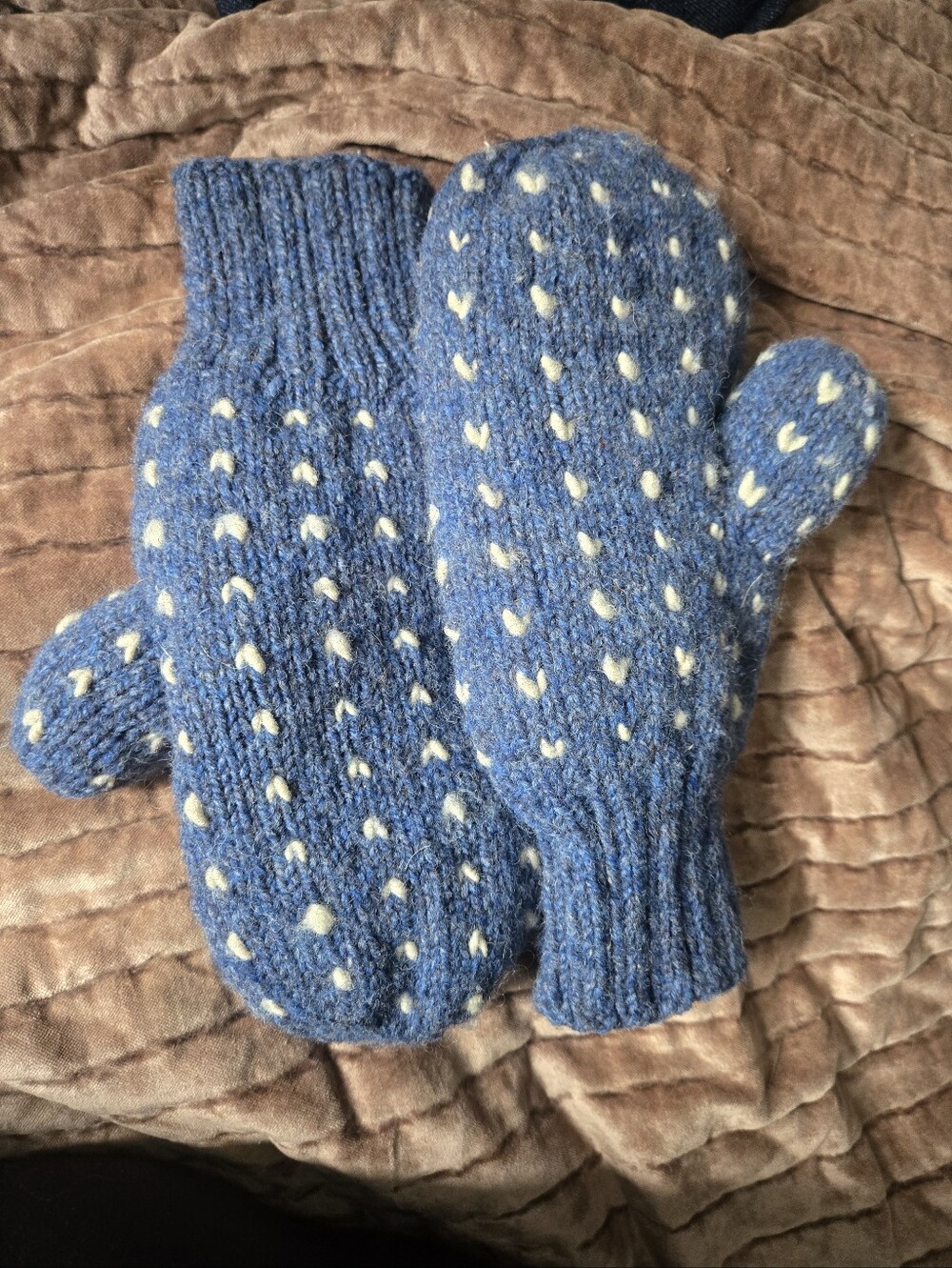 Wool Thrummed Mittens - MENS LARGE